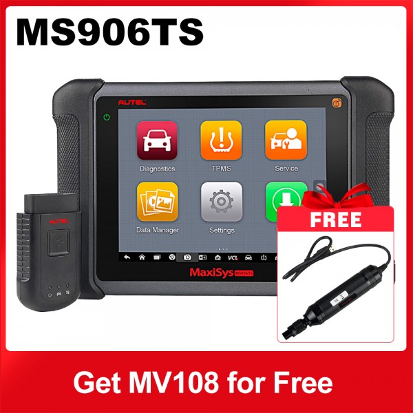 Autel MaxiSys MS906TS TPMS Relearn Tool with Complete TPMS and Sensor Programming Newly Adds VAG Guided Function Get Free MV108